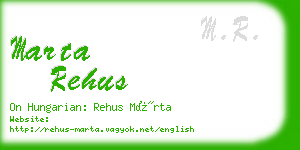 marta rehus business card